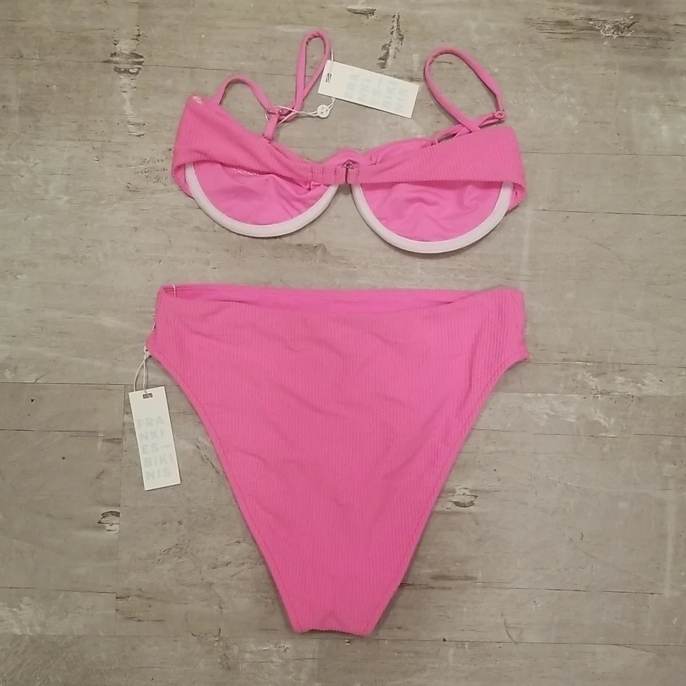 💕FRANKIE'S💕 Ribbed Bikini (Tolly Underwire Top + Jenna High Waist Bottoms) M/L